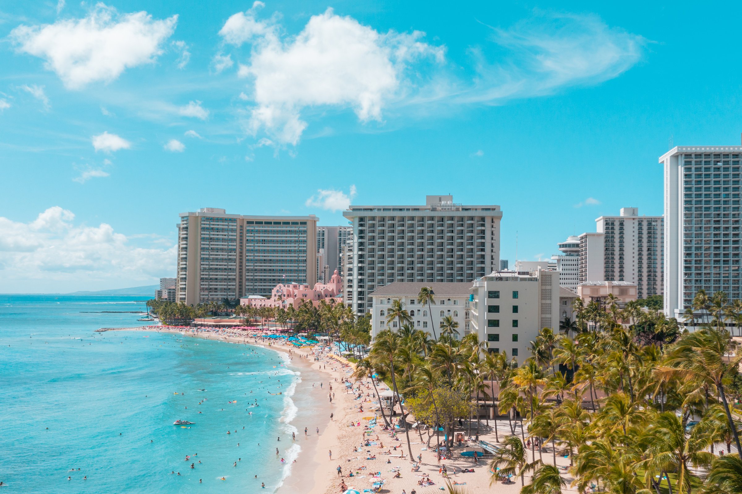People in the Waikiki Beach